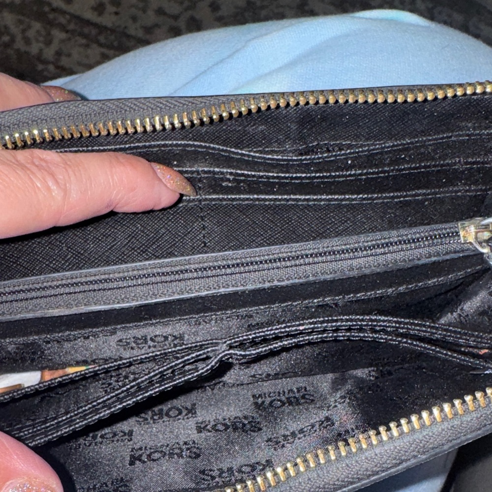 Michael Kors Black Wallet with Gold Accents - Picture 6 of 9